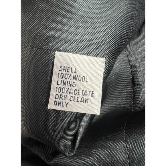 Vintage Talbots 100% Pure New Wool Blazer Size 6 Petite Single Button Black - Picture 13 of 13